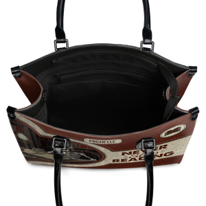 Black Interior -  Never Stop Reading HHRZ17019514LN Leather Bag