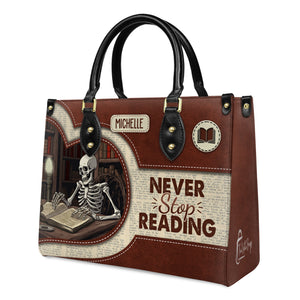 Never Stop Reading HHRZ17019514LN Leather Bag