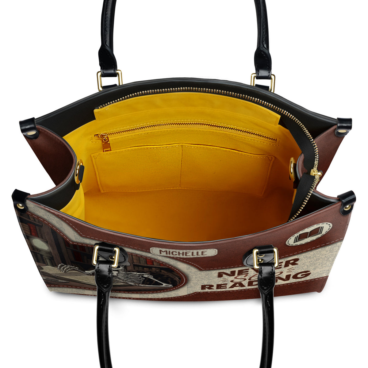 Never Stop Reading HHRZ17019514LN Leather Bag