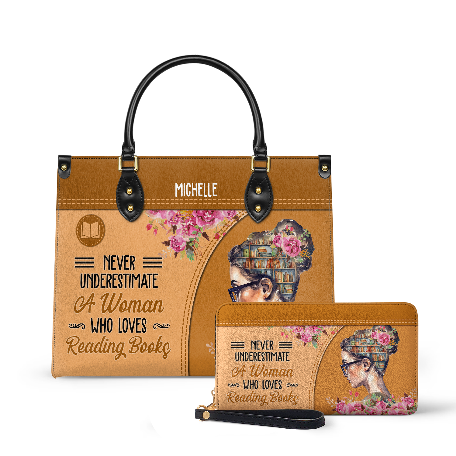 Never Underestimate A Woman Who Loves Reading Books HHRZ03087542XH Leather Bag