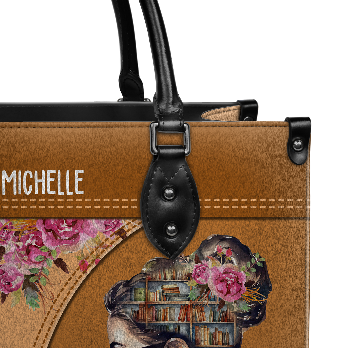 Black Interior -  Never Underestimate A Woman Who Loves Reading Books HHRZ03087542XH Leather Bag