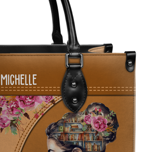 Black Interior -  Never Underestimate A Woman Who Loves Reading Books HHRZ03087542XH Leather Bag