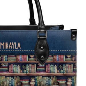 Black Interior -  Peace Love Library HHRZ03087524MH Leather Bag