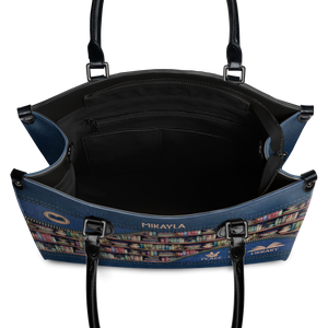 Black Interior -  Peace Love Library HHRZ03087524MH Leather Bag