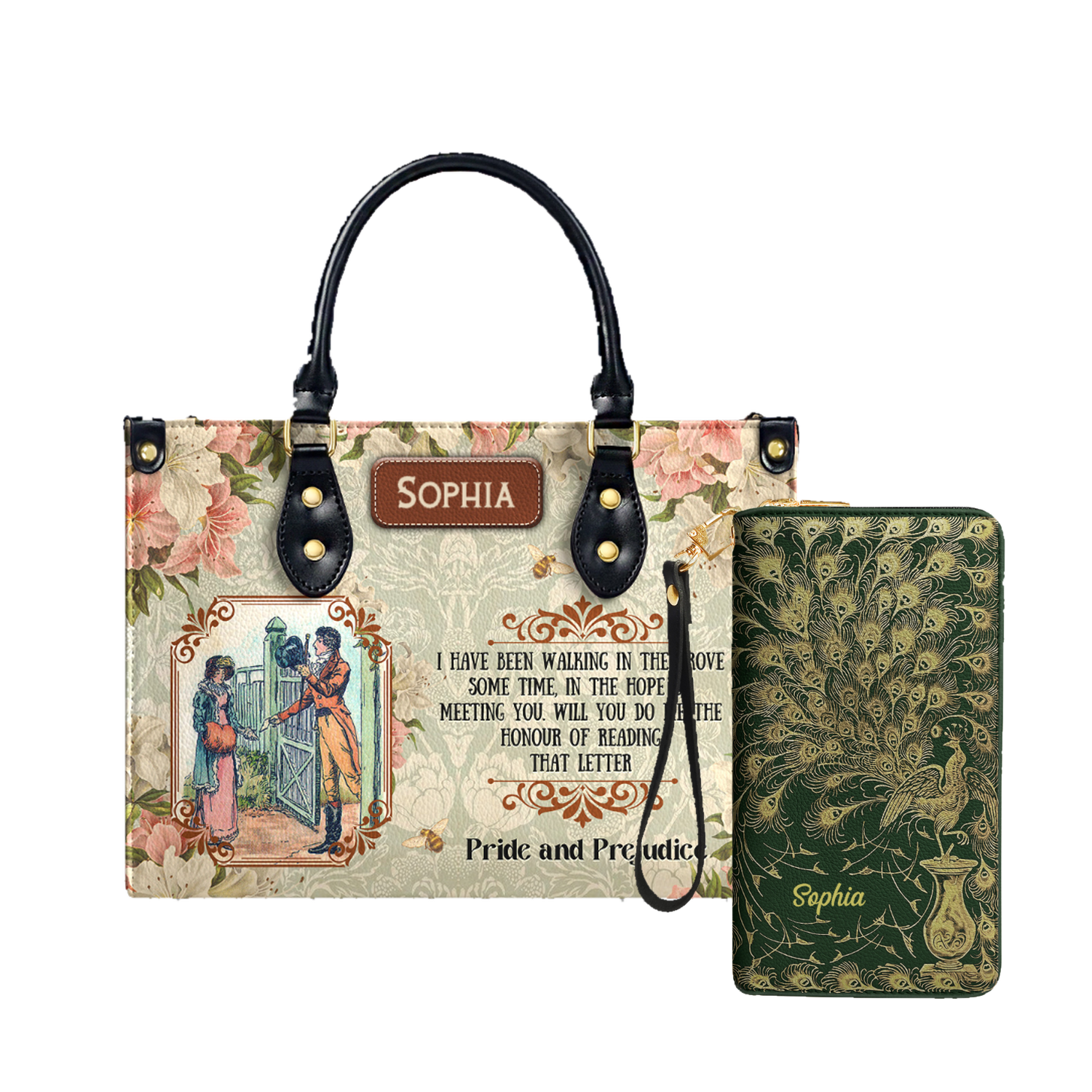 Pride And Prejudice I Have Been Walking In The Grove Some Time NQAY1303003A Leather Bag