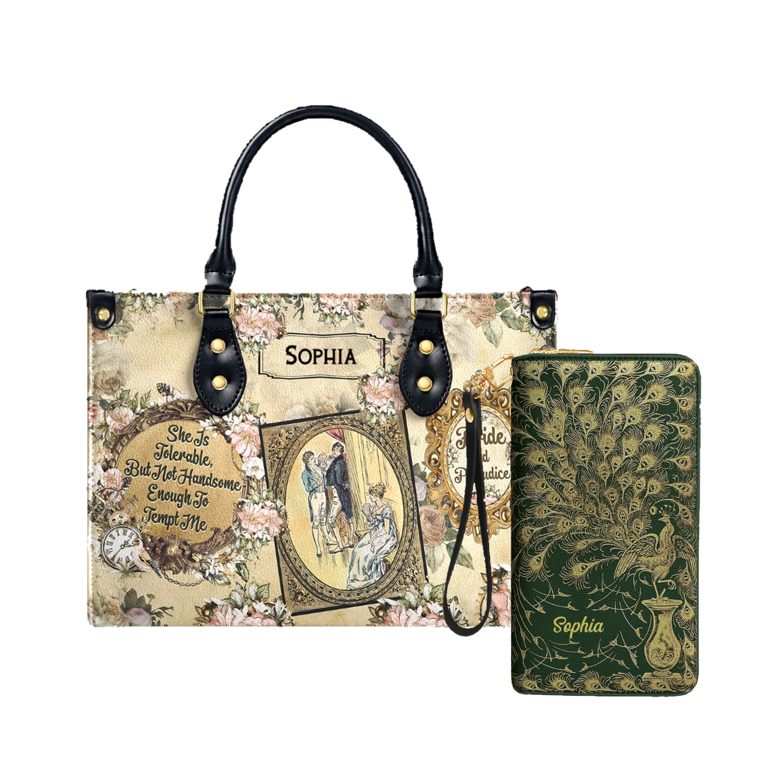 Pride And Prejudice She Is Tolerable NQAY1303002A Leather Bag