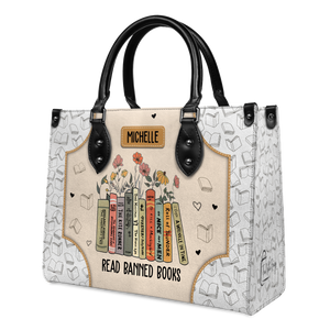 Black Interior -  Read Banned Books HHRZ03085900VY Leather Bag