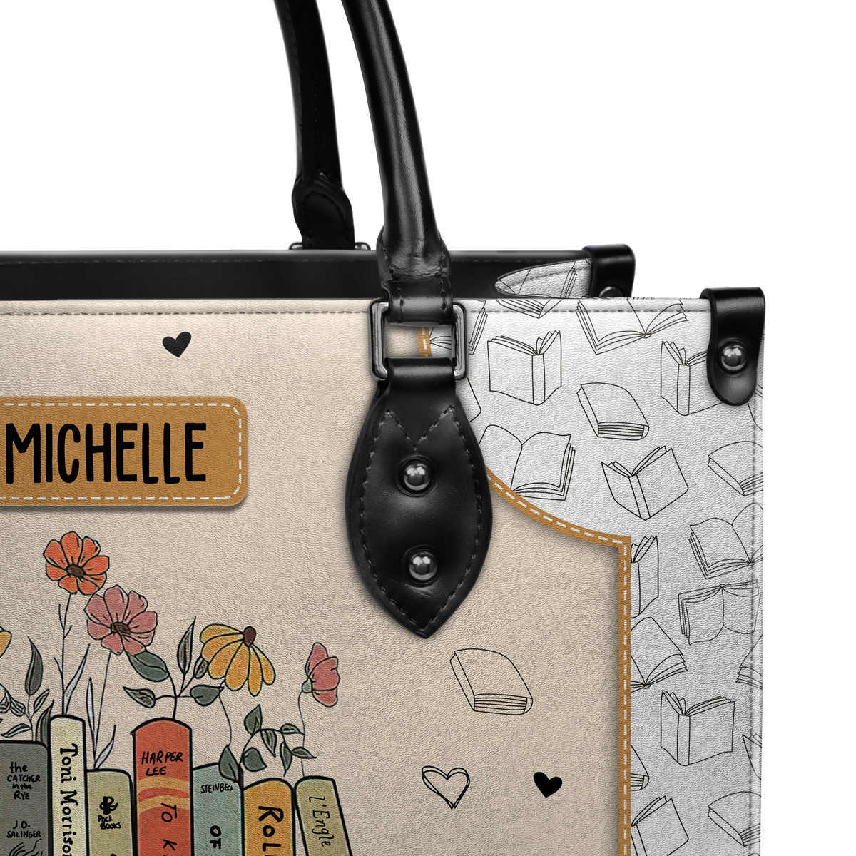 Black Interior -  Read Banned Books HHRZ03085900VY Leather Bag