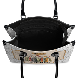 Black Interior -  Read Banned Books HHRZ03085900VY Leather Bag