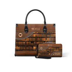 Black Interior -  Read Book Be Happy DNRZ1702002A Leather Bag