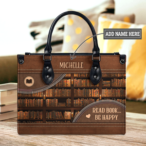 Black Interior -  Read Book Be Happy DNRZ1702002A Leather Bag