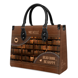 Black Interior -  Read Book Be Happy DNRZ1702002A Leather Bag