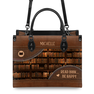 Black Interior -  Read Book Be Happy DNRZ1702002A Leather Bag