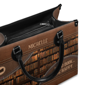 Black Interior -  Read Book Be Happy DNRZ1702002A Leather Bag
