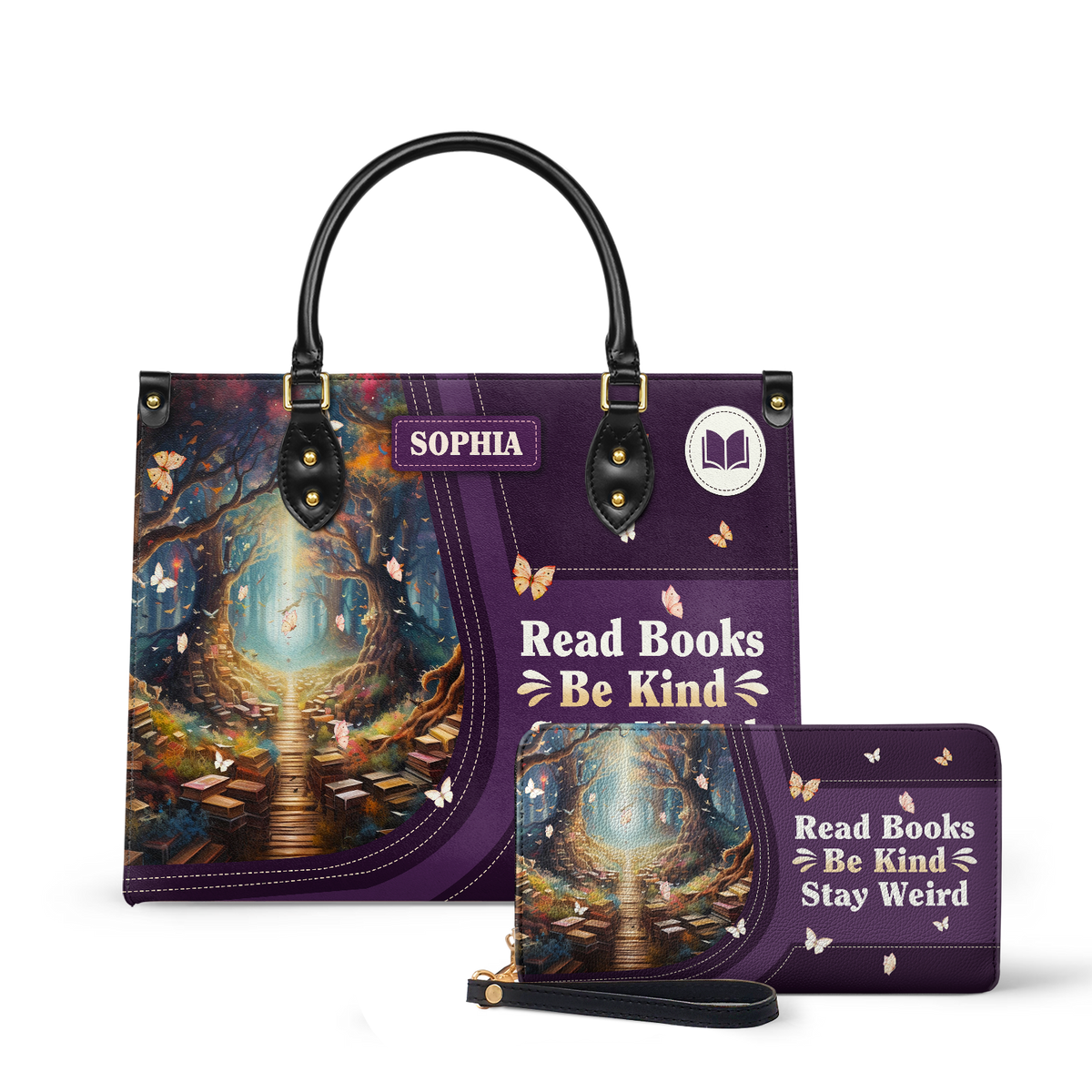 Read Books Be Kind Stay Weird HTRZ20118592CZ Leather Bag