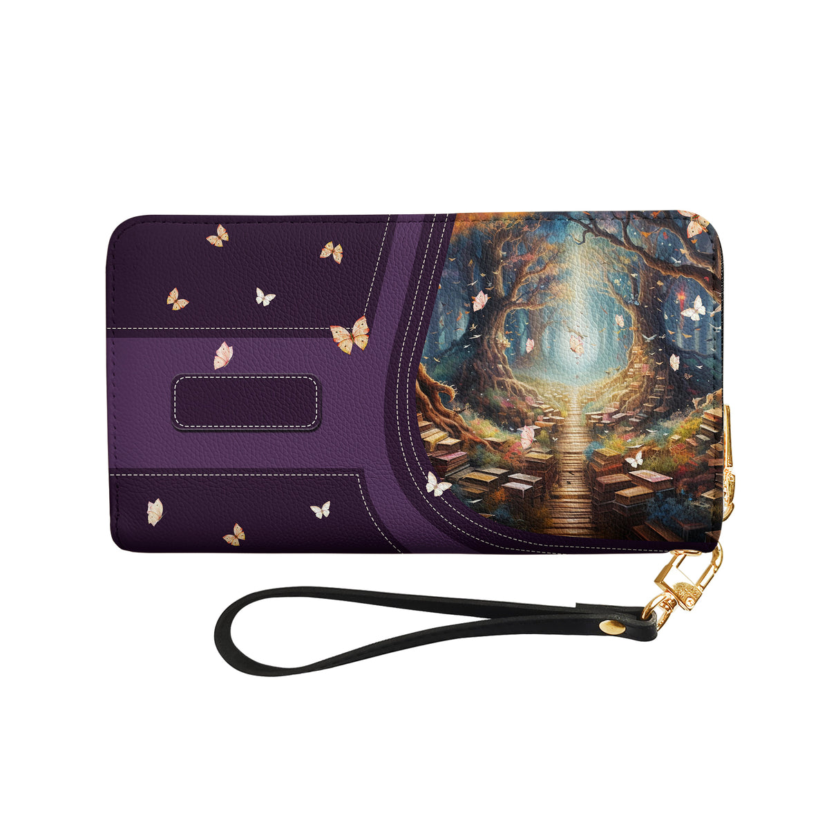 Read Books Be Kind Stay Weird HHRZ17013779RN Zip Around Leather Wallet