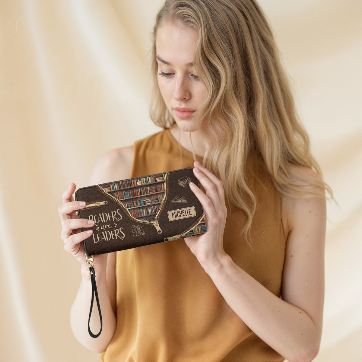 Readers Are Leaders NNRZ05082105SG Zip Around Leather Wallet