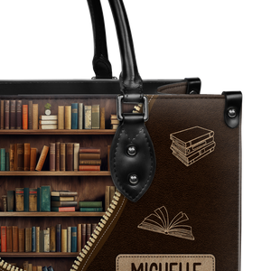 Black Interior -  Readers Are Leaders HHRZ17015137IQ Leather Bag