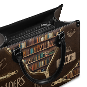 Black Interior -  Readers Are Leaders HHRZ17015137IQ Leather Bag