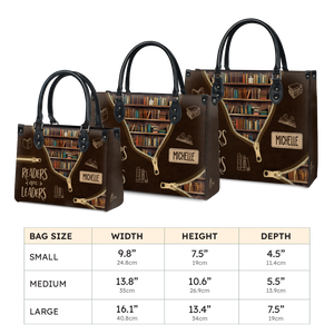 Black Interior -  Readers Are Leaders HHRZ17015137IQ Leather Bag