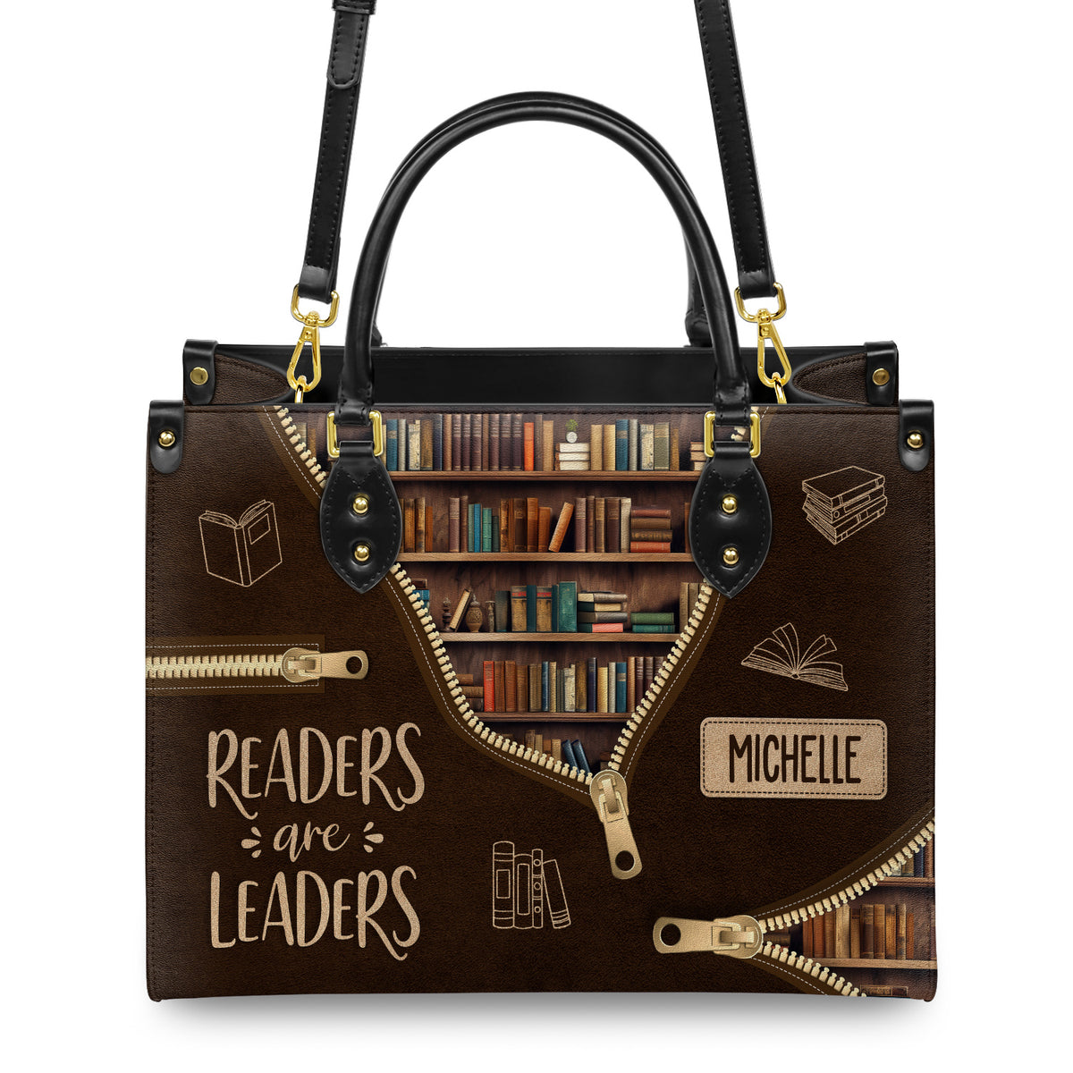 Readers Are Leaders HHRZ17015137IQ Leather Bag
