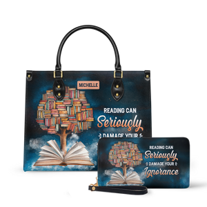 Reading Can Seriously Damage Your Ignorance HHRZ25103508EQ Leather Bag