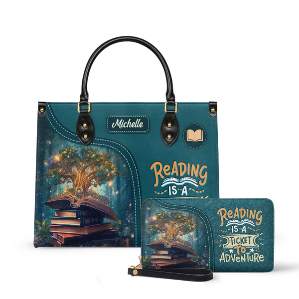 Reading Is A Ticket To Adventure HHRZ03089833KD Leather Bag - The