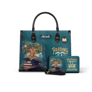 Black Interior -  Reading Is A Ticket To Adventure HHRZ03089833KD Leather Bag
