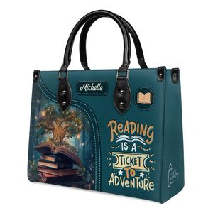 Black Interior -  Reading Is A Ticket To Adventure HHRZ03089833KD Leather Bag