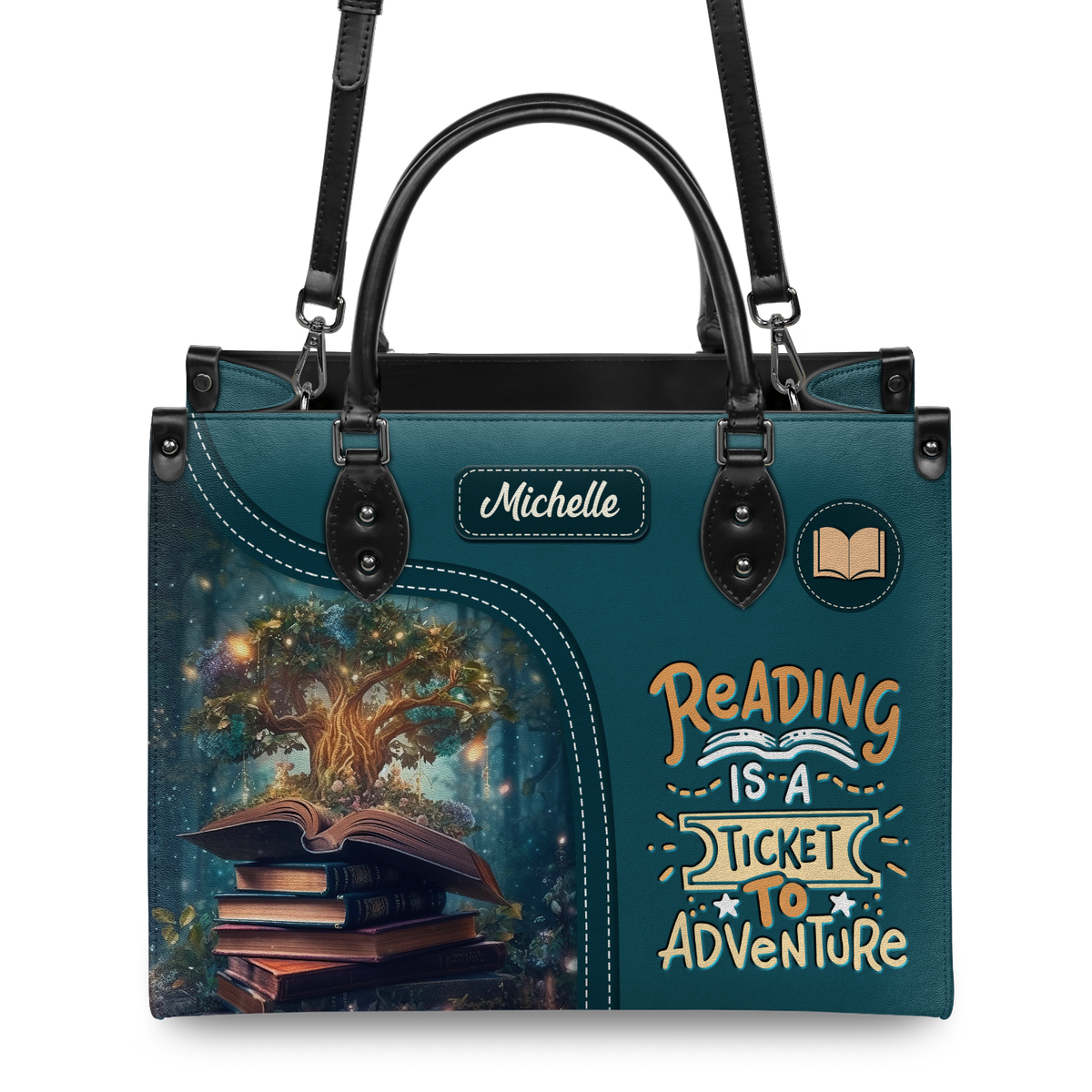 Black Interior -  Reading Is A Ticket To Adventure HHRZ03089833KD Leather Bag