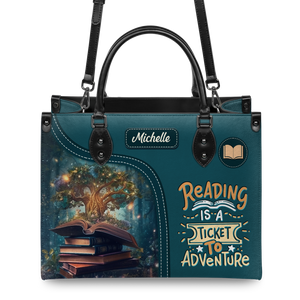 Black Interior -  Reading Is A Ticket To Adventure HHRZ03089833KD Leather Bag