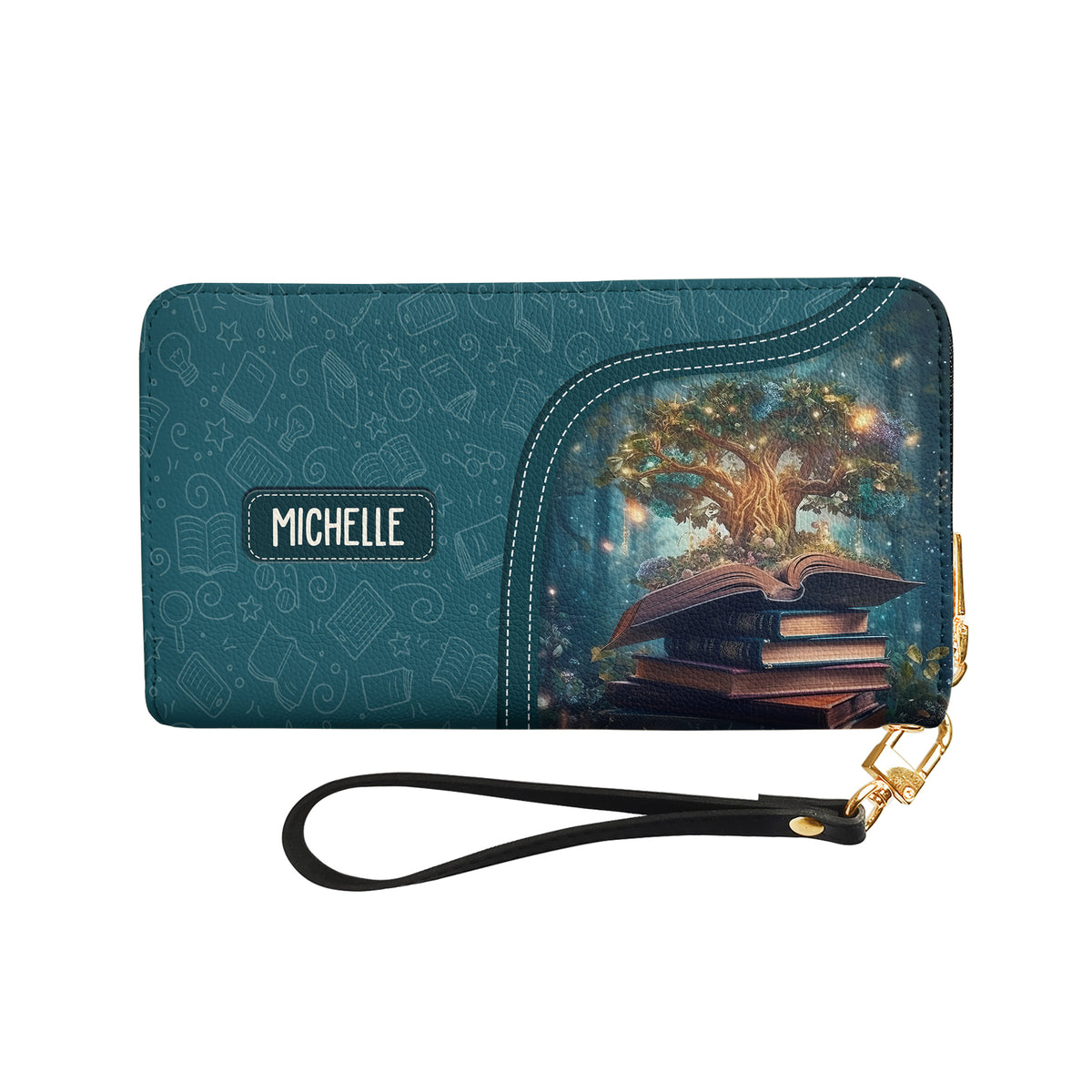 Reading Is A Ticket To Adventure HHRZ17012757WO Zip Around Leather Wallet
