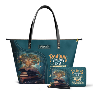 Reading Is A Ticket To Adventure TTRZ28104778EL Leather Tote Bag