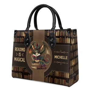 Black Interior -  Reading Is Magical HTRZ02046467RY Leather Bag