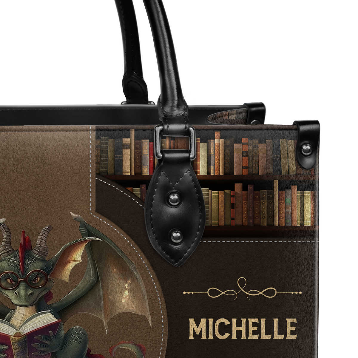 Black Interior -  Reading Is Magical HTRZ02046467RY Leather Bag