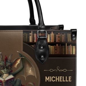 Black Interior -  Reading Is Magical HTRZ02046467RY Leather Bag