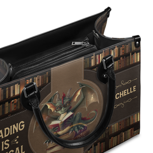 Black Interior -  Reading Is Magical HTRZ02046467RY Leather Bag