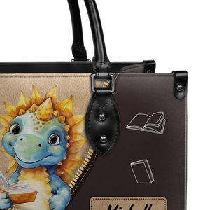 Black Interior -  Reading Is My Favorite Sport HHRZ03080525NW Leather Bag