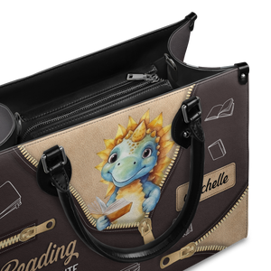 Black Interior -  Reading Is My Favorite Sport HHRZ03080525NW Leather Bag