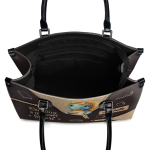 Black Interior -  Reading Is My Favorite Sport HHRZ03080525NW Leather Bag
