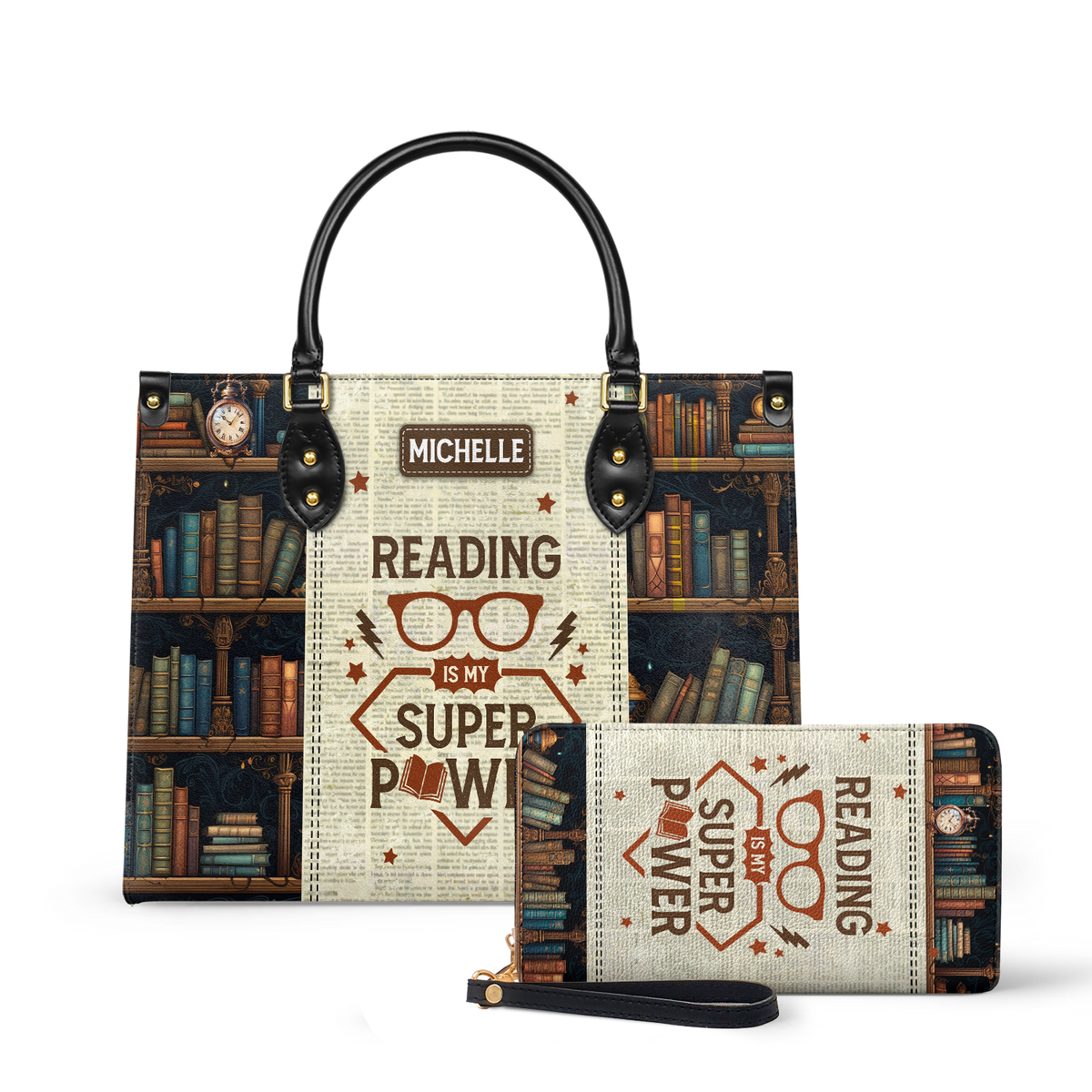 Reading Is My Superpower HTRZ20112276FL Leather Bag