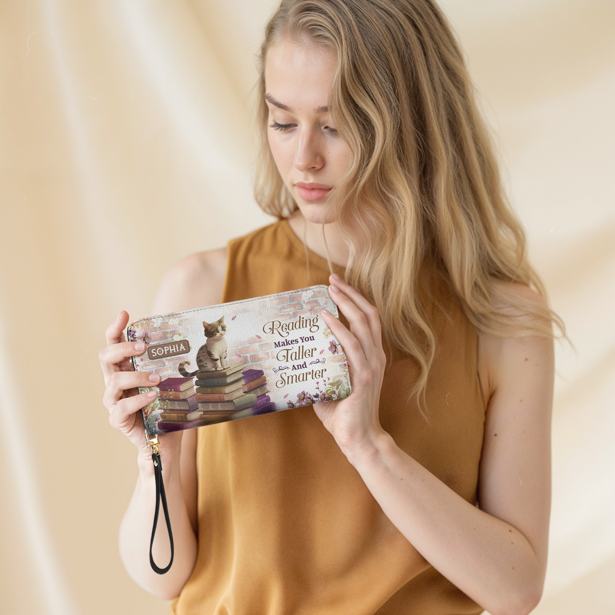 Reading Makes You Taller And Smarter NNRZ05083325XI Zip Around Leather Wallet