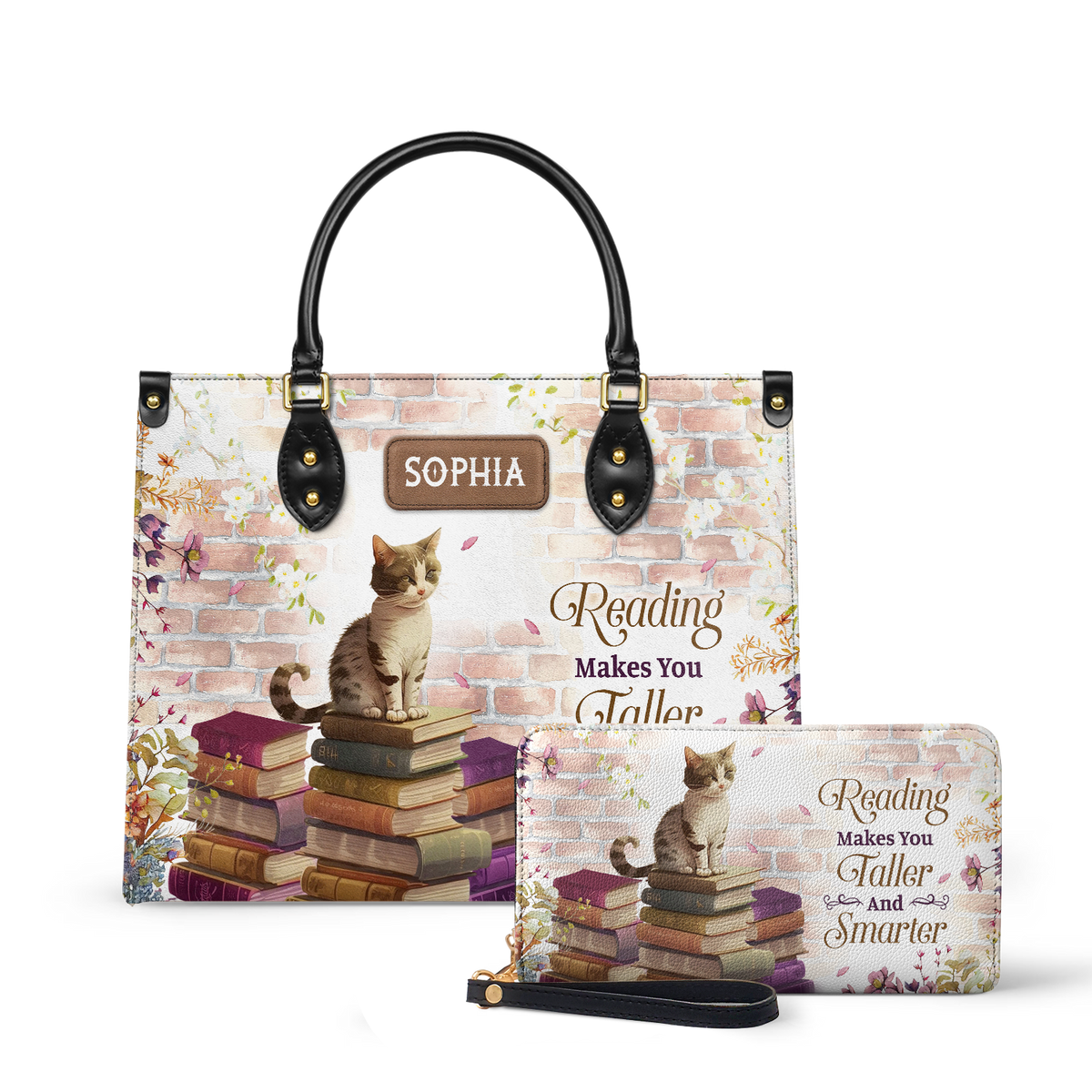 Reading Makes You Taller And Smarter NQAY1802002A Leather Bag