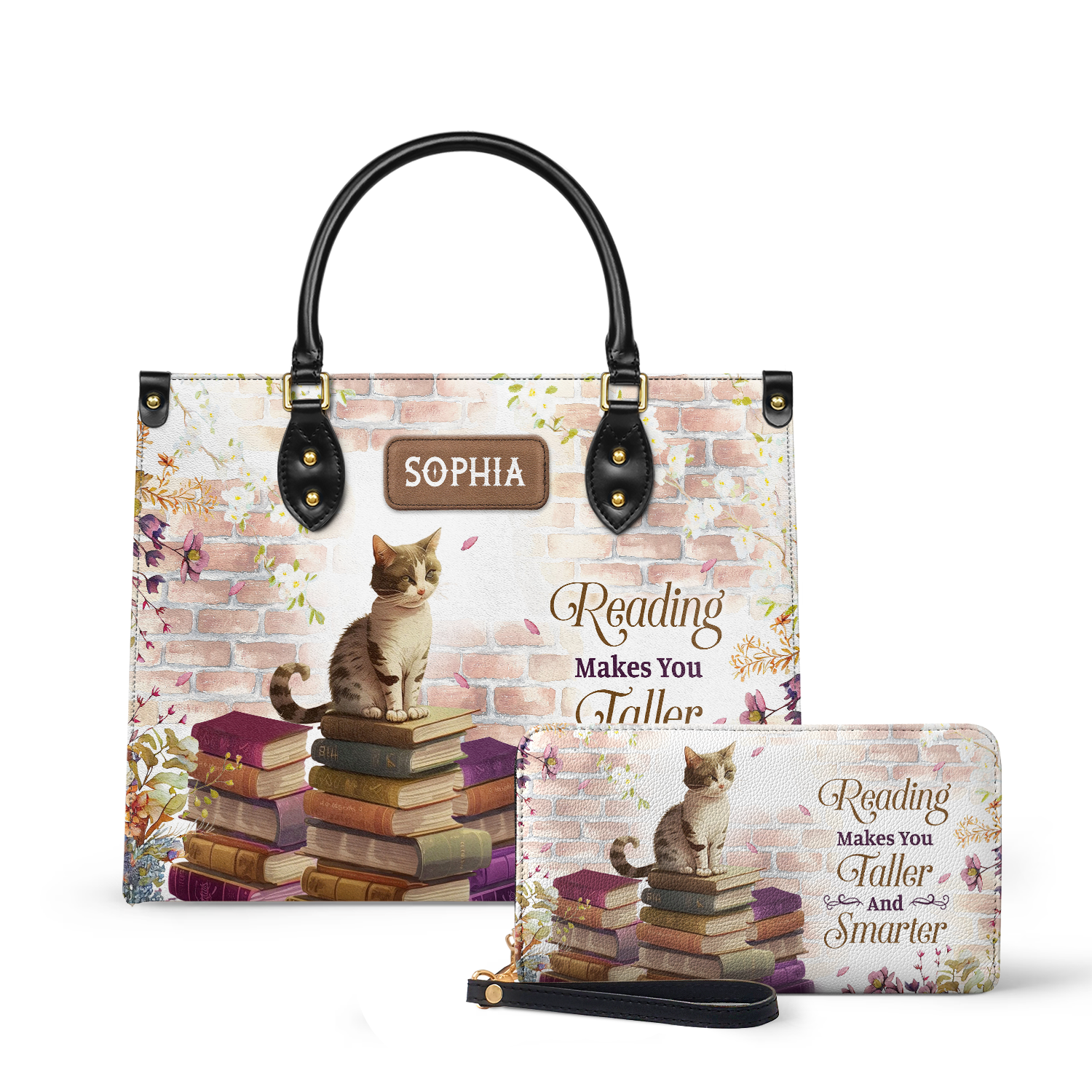 Reading Makes You Taller And Smarter NQAY1802002A Leather Bag