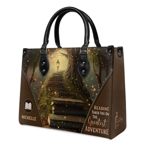 Black Interior -  Reading Takes You On The Greatest Adventure HHAY1802003A Leather Bag