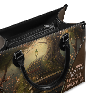 Black Interior -  Reading Takes You On The Greatest Adventure HHAY1802003A Leather Bag