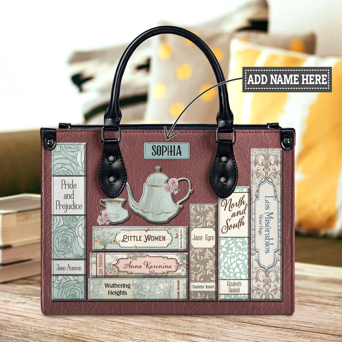 Black Interior -  Romance Books HHRZ25100436XF Leather Bag