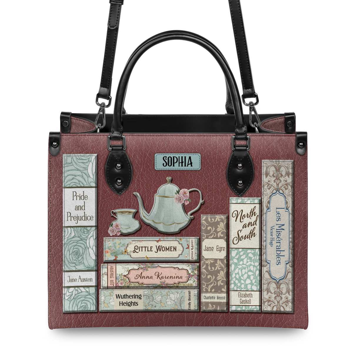 Black Interior -  Romance Books HHRZ25100436XF Leather Bag