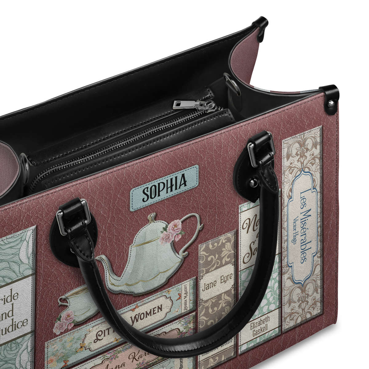 Black Interior -  Romance Books HHRZ25100436XF Leather Bag