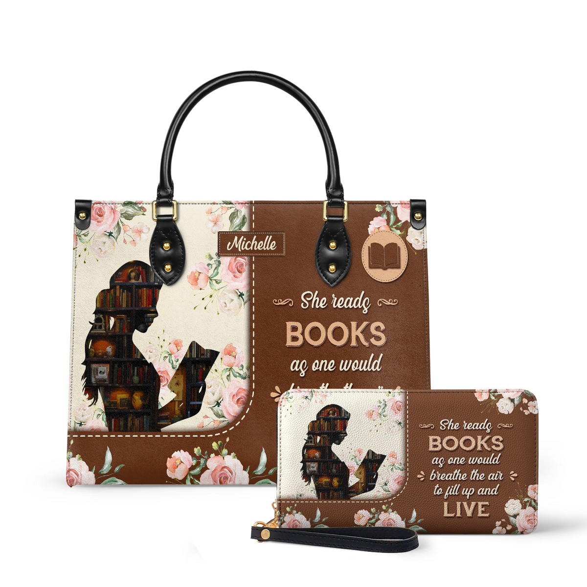 She Reads Books As One Would Breathe The Air To Fill Up And Live HHRZ03083765SS Leather Bag